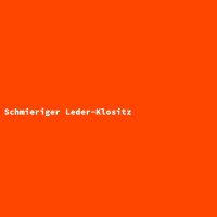 Schmieriger Leder-Klositz
