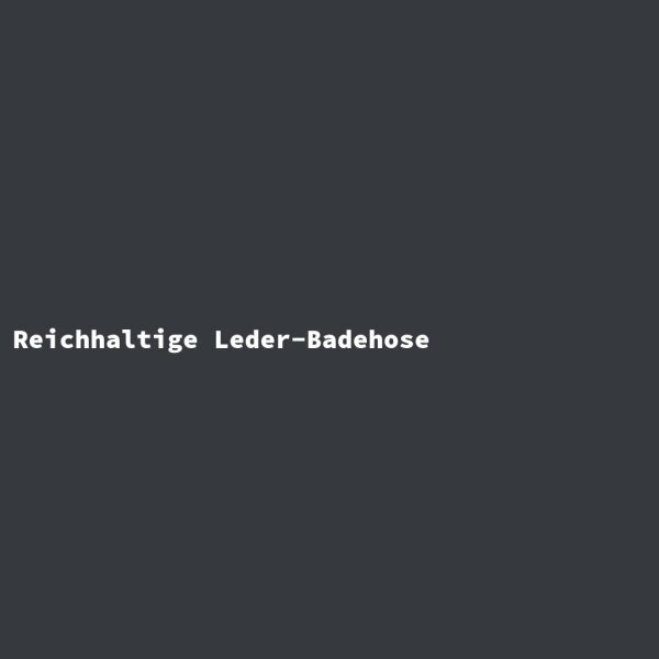Reichhaltige Leder-Badehose