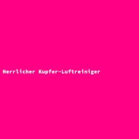 Herrlicher Kupfer-Luftreiniger