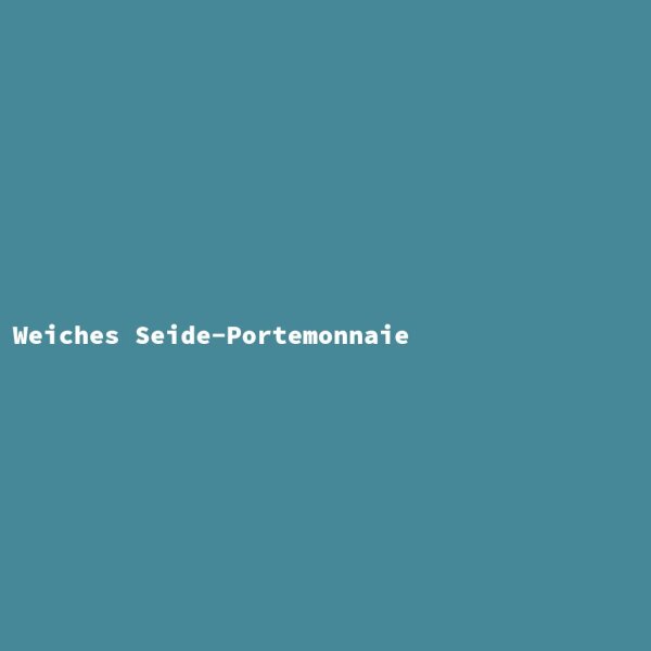 Weiches Seide-Portemonnaie