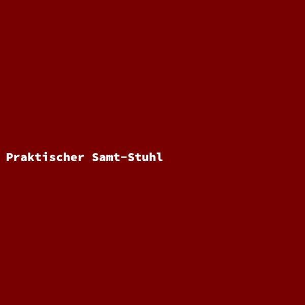 Praktischer Samt-Stuhl